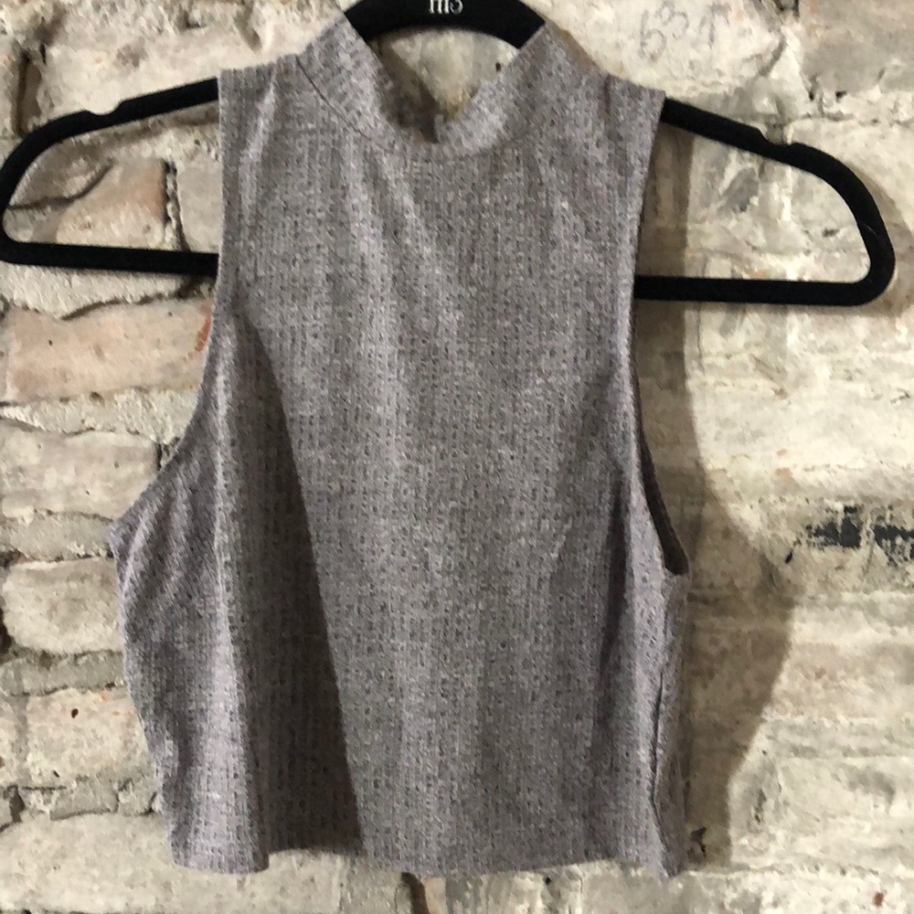 Grey crop top